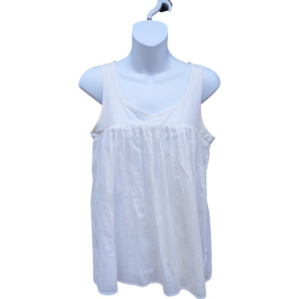 Theory Scoop Neck Tank Top In White Size S